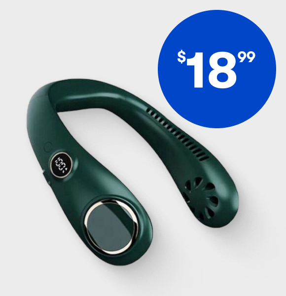 $18.99 Rechargeable Portable Leafless Neck Fan