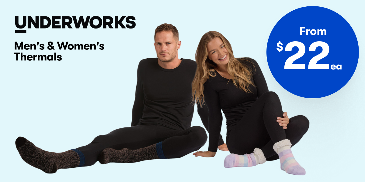 From $22ea Men's & Women's Thermals