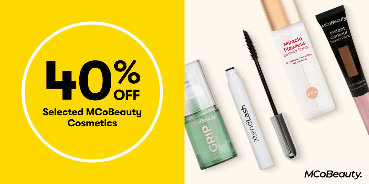 40% OFF Selected MCoBeauty Cosmetics or Selected BYS Cosmetics