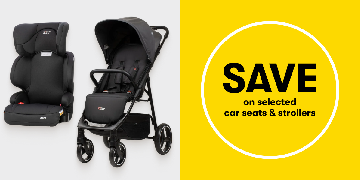 Save on selected car seats & strollers