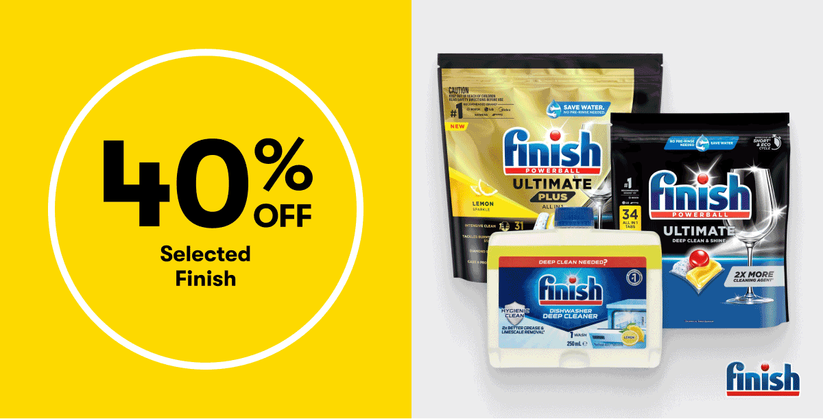 40% OFF Selected Finish, Amor Car All Wipes | 20% Off Selected Mixed Products