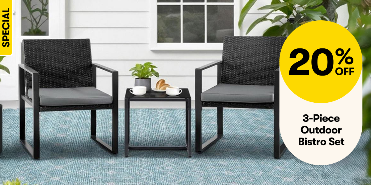 20% OFF 3-Piece Outdoor Bistro Set