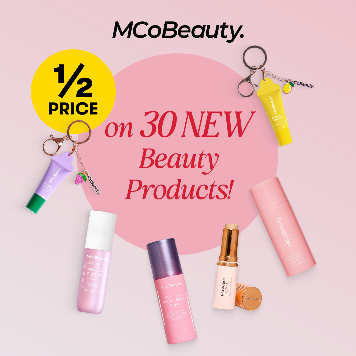 MCoBeauty. | 1/2 PRICE on 30 NEW Beauty Products 