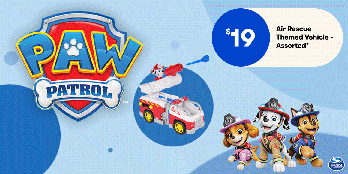 $19 Paw Patrol Air Rescue Theme Vehicle | Monster Jam Assorted Trucks