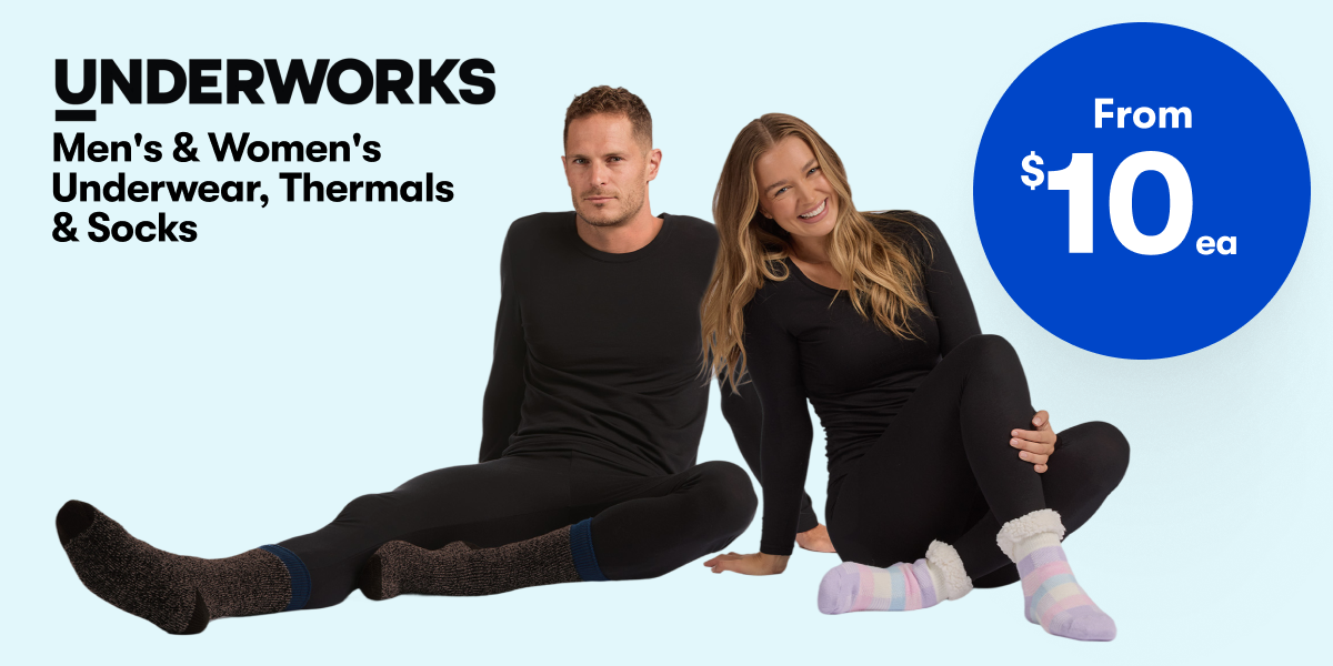 From $10ea | UNDERWORKS Men's & Women's Underwear, Thermals & Socks