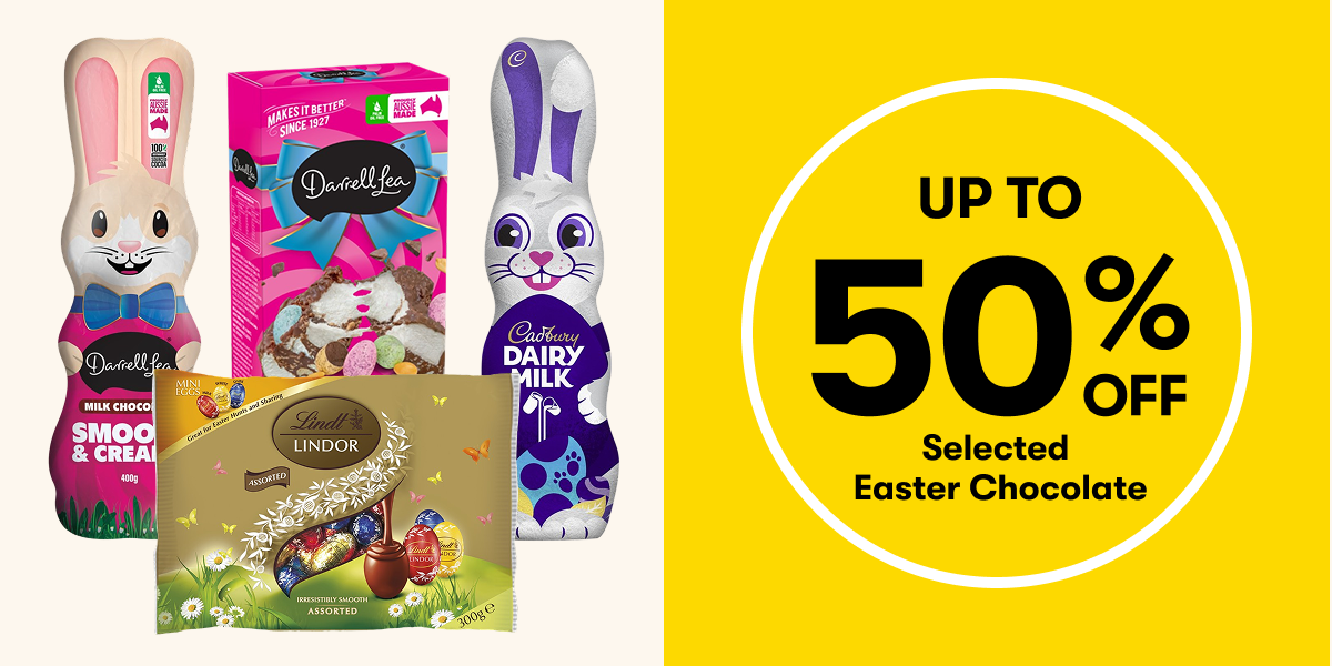 Up to 50% off Selected Easter Chocolate