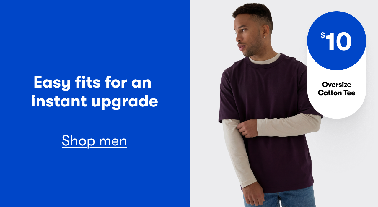 $10 Oversize Cotton Tee - Shop men