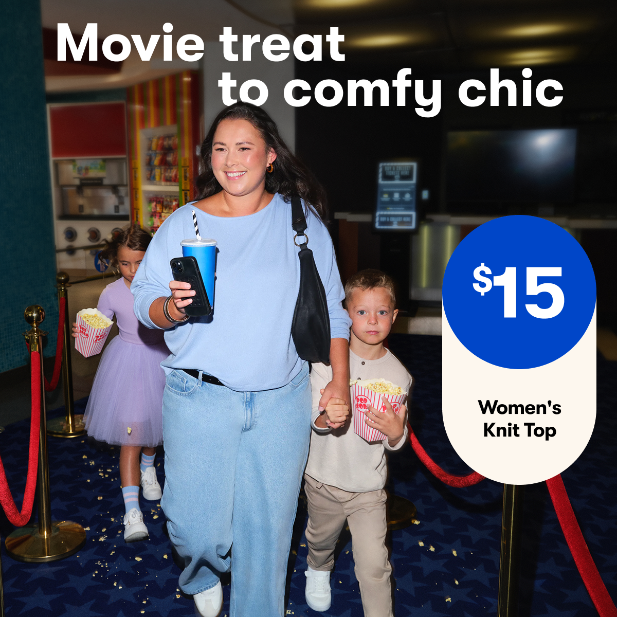 $15 Women's Knit Top | Movie treat to comfy chic