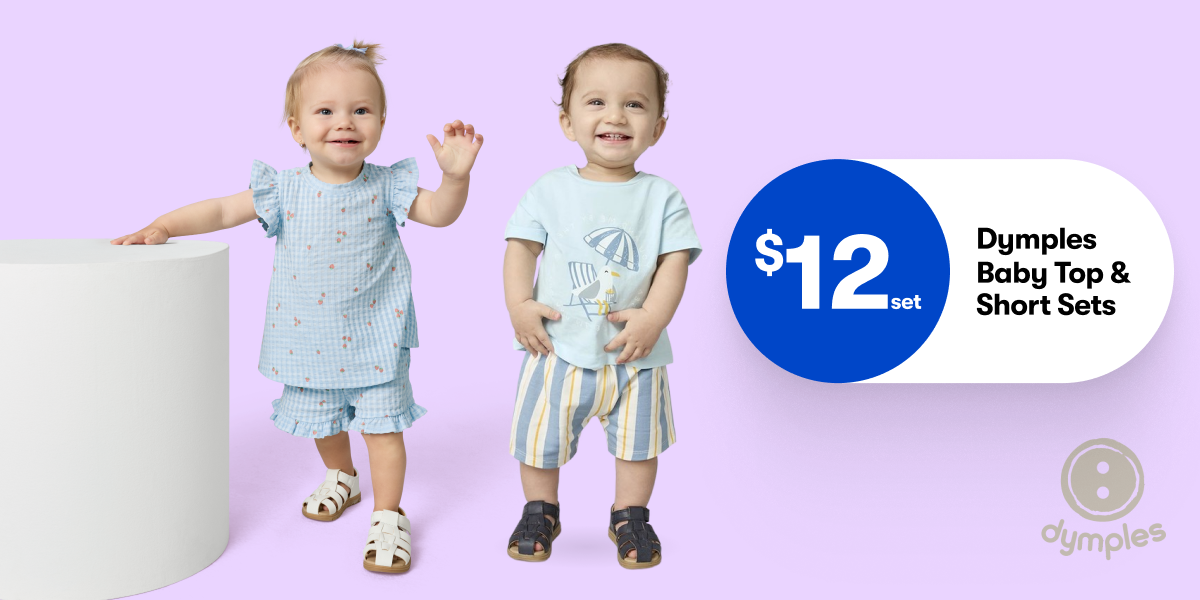 $12set Dymples Baby Top & Short Sets
