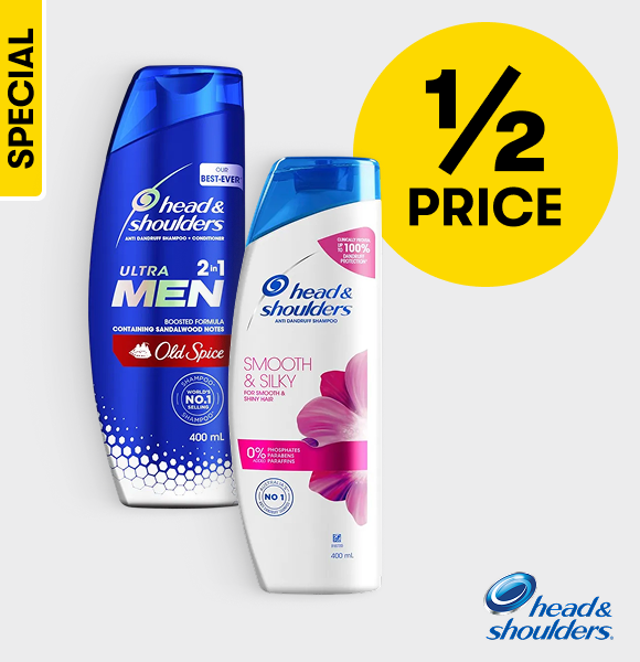 1/2 PRICE selected Head & Shoulder