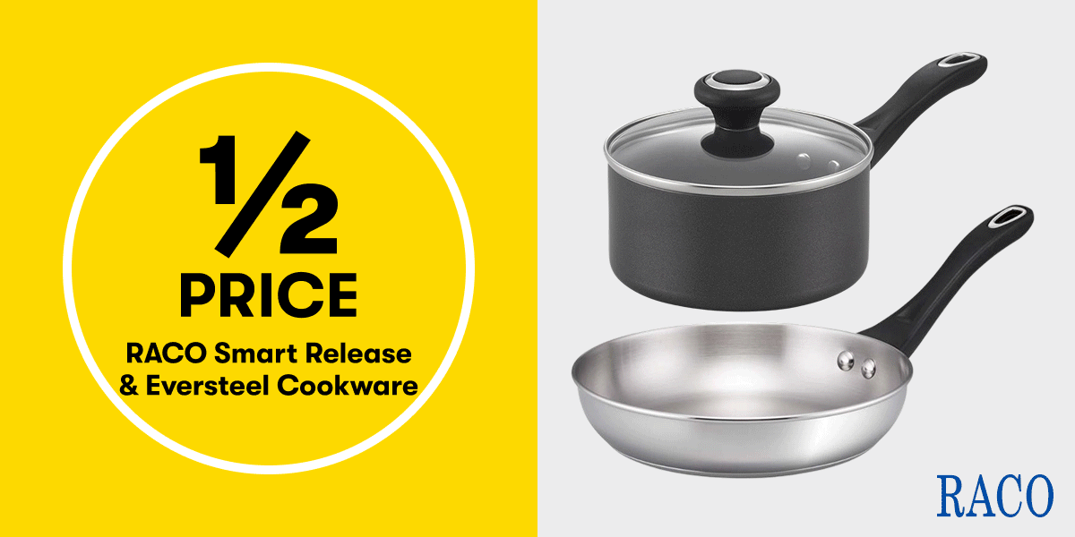 30% OFF Joseph Joseph Duo Kitchenware | 1/2 PRICE RACO Smart Release & Eversteel Cookware | 40% OFF Selected Pyrex