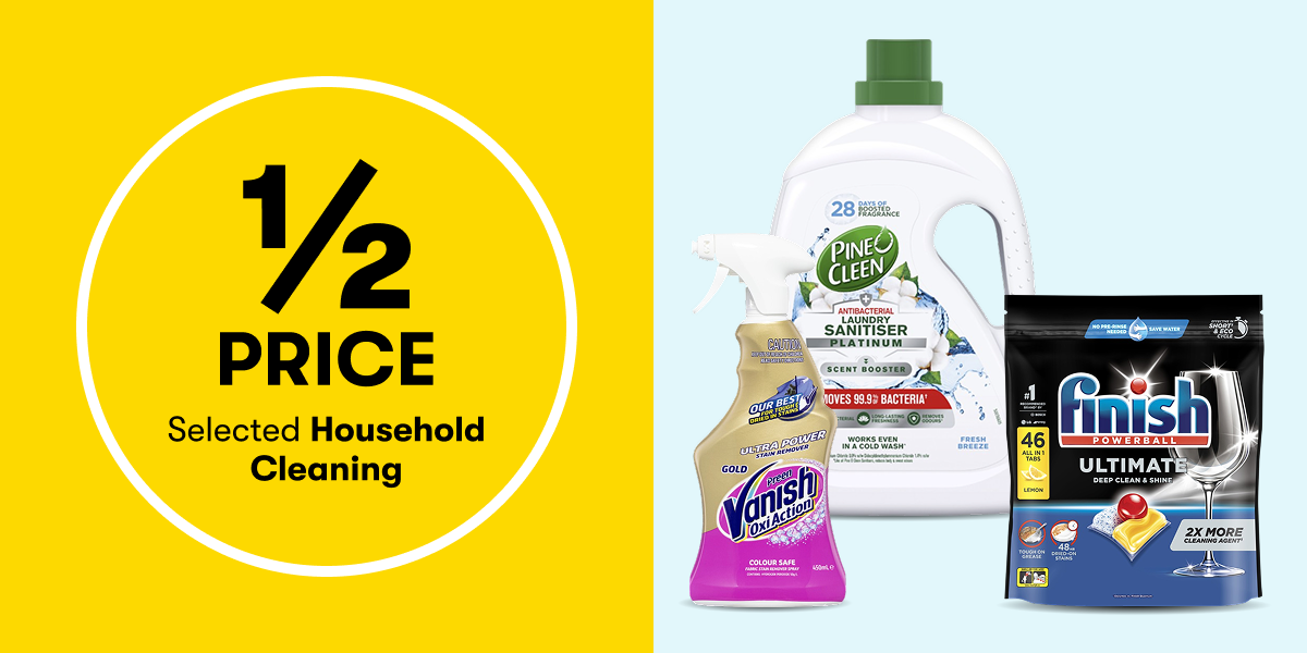 1/2 PRICE Selected Household Cleaning