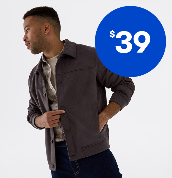 Allgood Men's Suede Bomber Jacket - Dark Grey