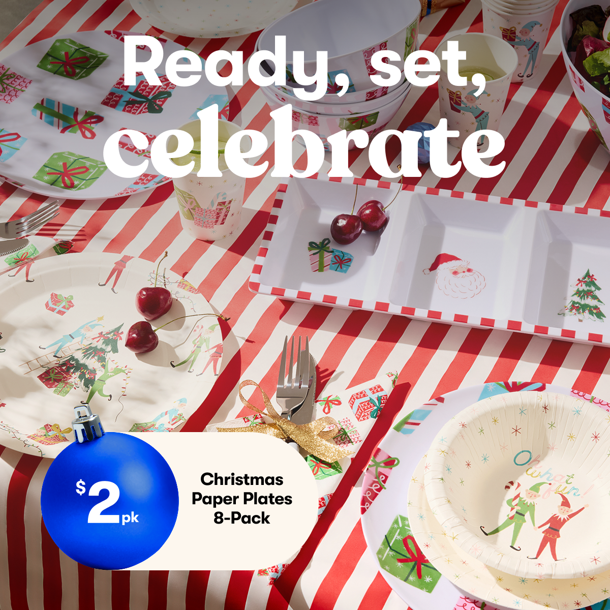 $2 Christmas Paper Plates | Ready, Set, Celebrate