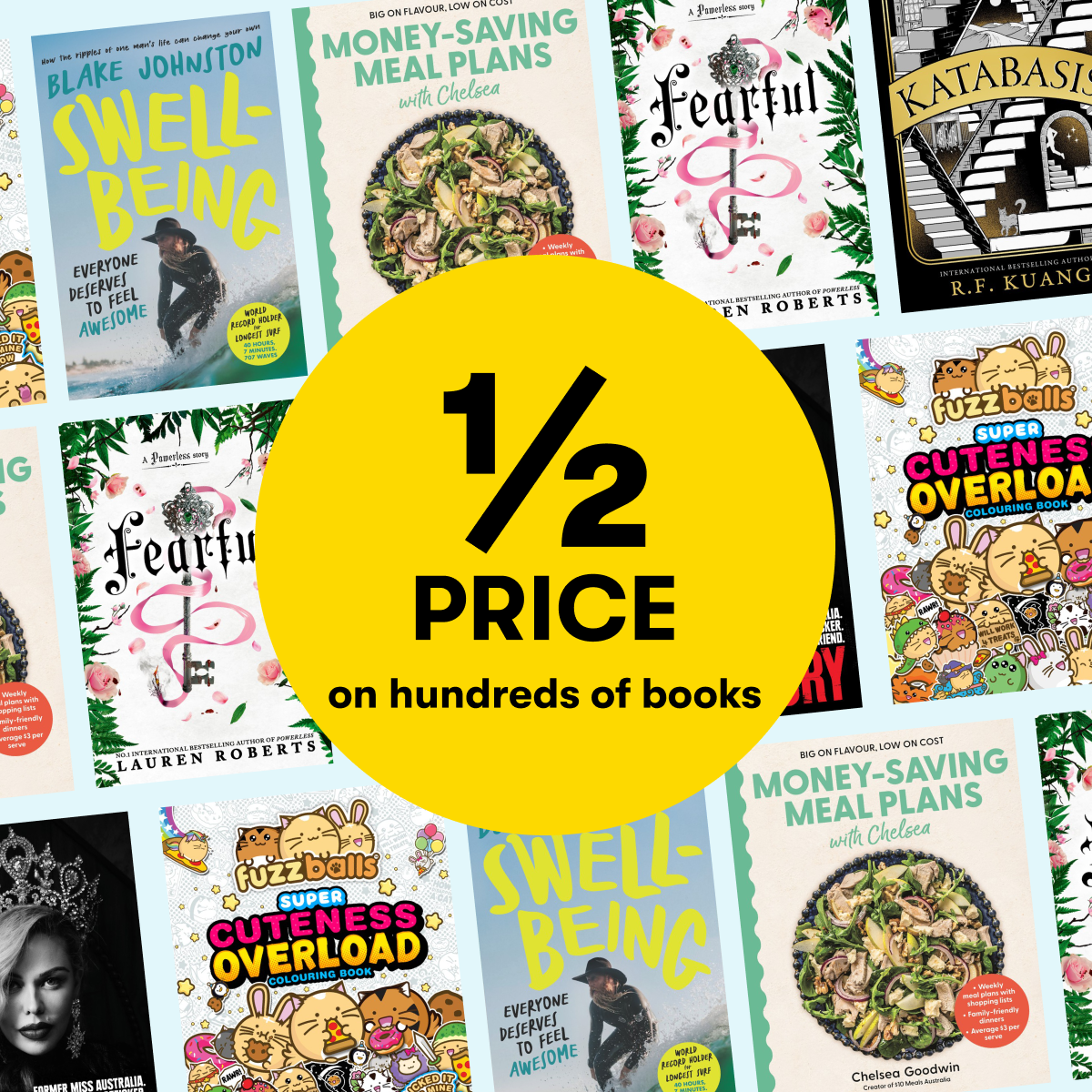 1/2 Price on hundreds of books