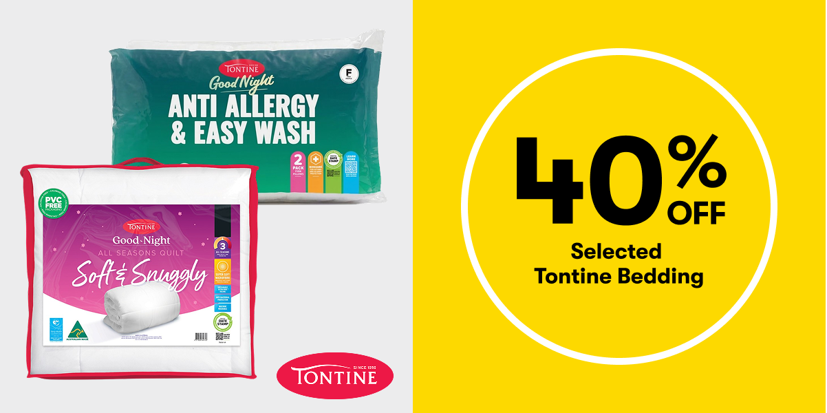 40% OFF Selected Tontine Bedding