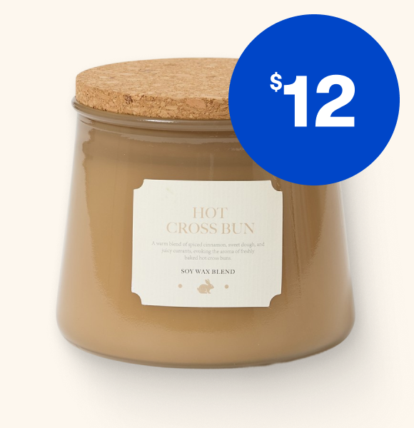 Hot Cross Bun Scented Easter Candle