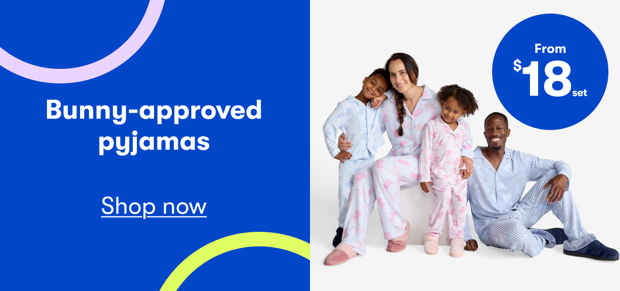 From $18set - Bunny-approved pyjamas