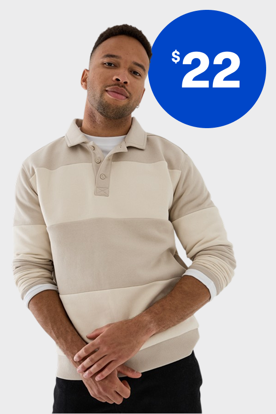 Men's Striped Rugby Sweater 