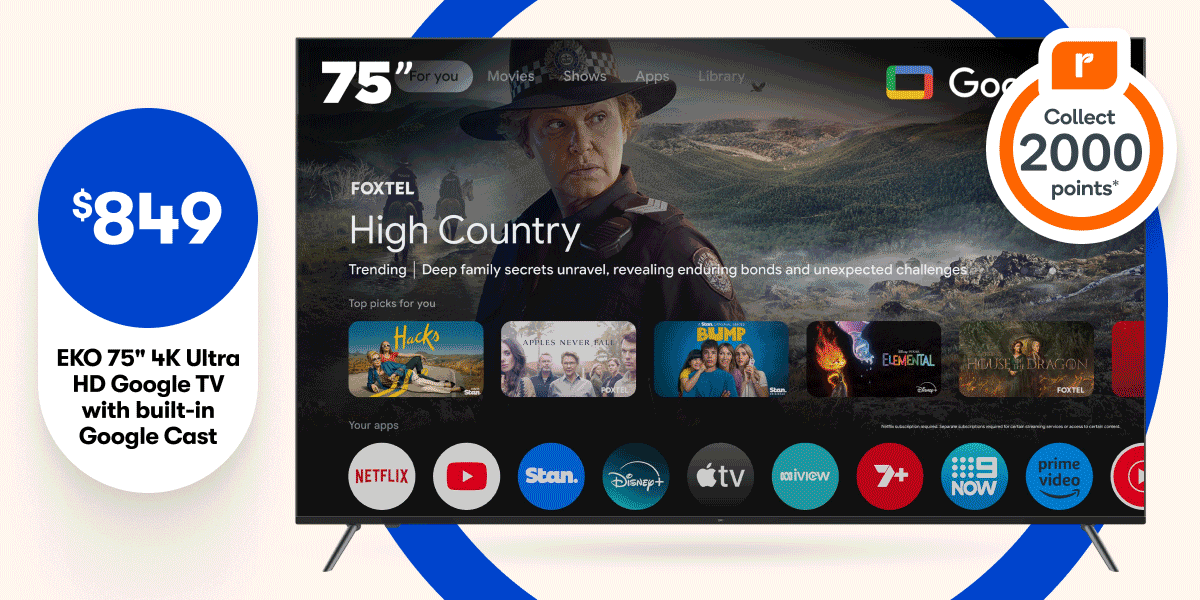 SAVE on TVs + 2000 Everyday Rewards Points