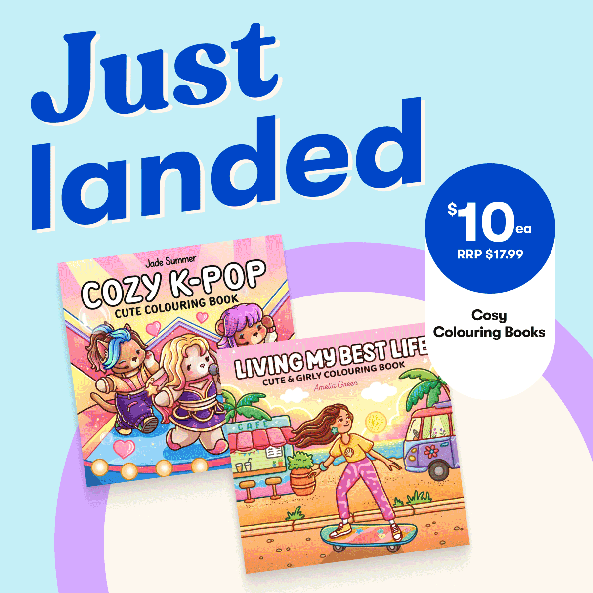 Just landed | Cosy Colouring Books $10ea RRP $17.99 | $79 NIntendo Switch 2 Animal Crossing: New Horizons | $25 Womens Spot Print Dress | $39 Logitech Keybord & Mouse Combo