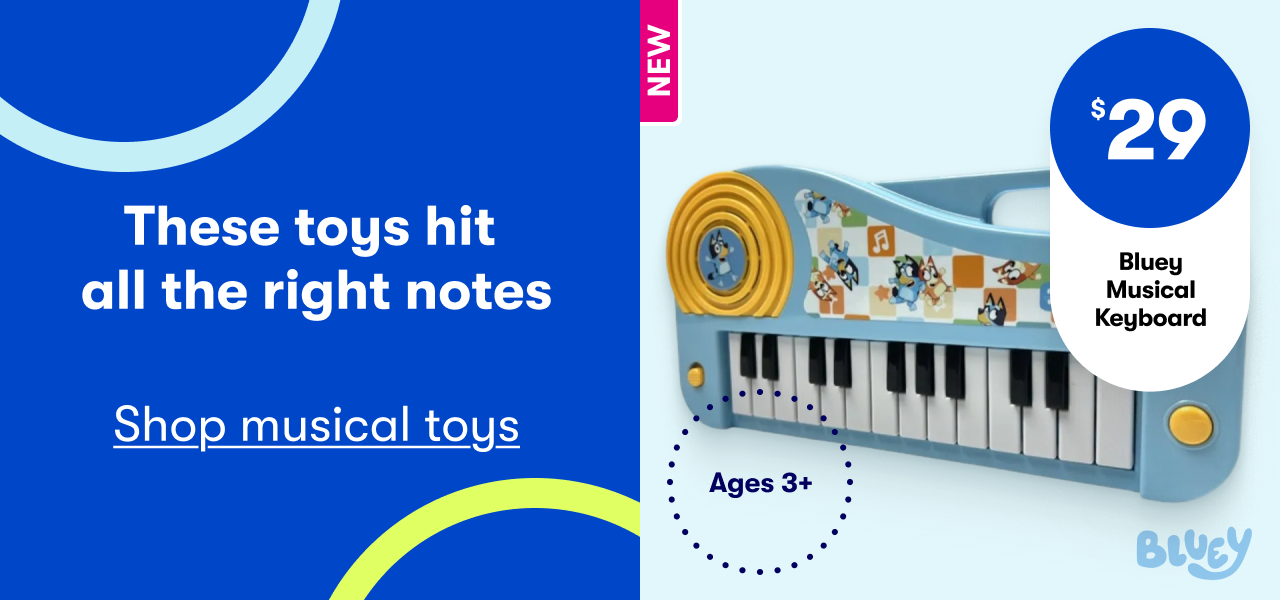Shop musical toys | $29 Bluey Musical Keyboard