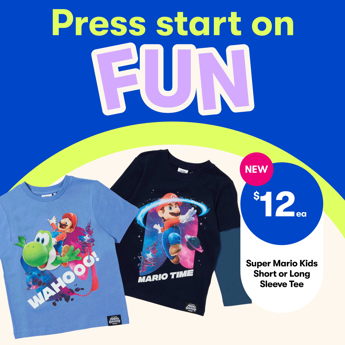 Press start on FUN - New Mario Range