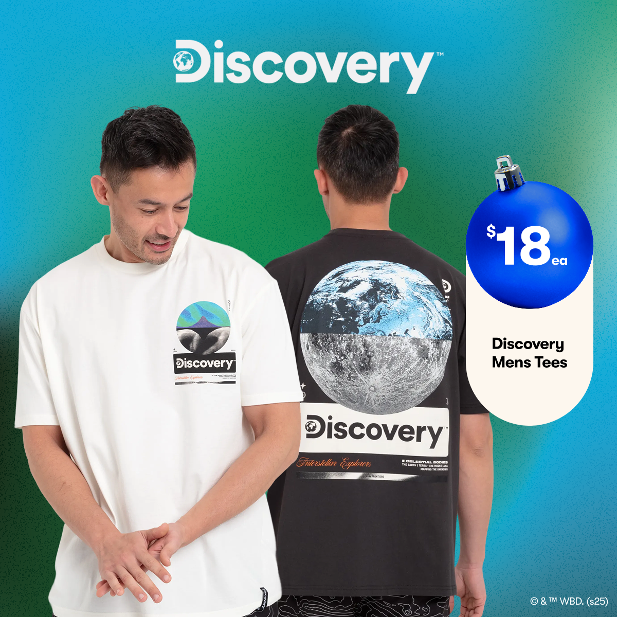$18ea Discover Men's Tees