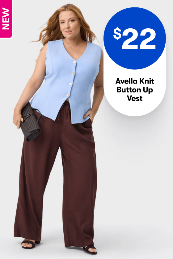 $22 Avella Knit Button Up Vest