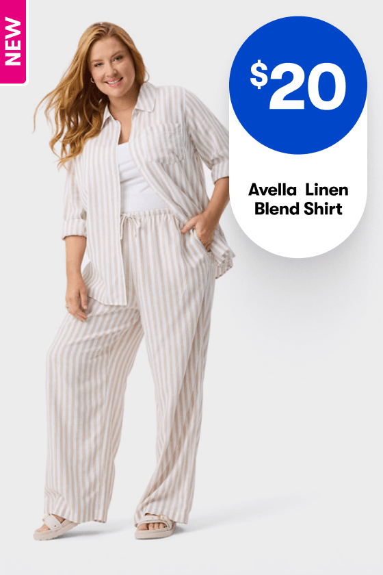 $20 Avella Linen Blend Shirt