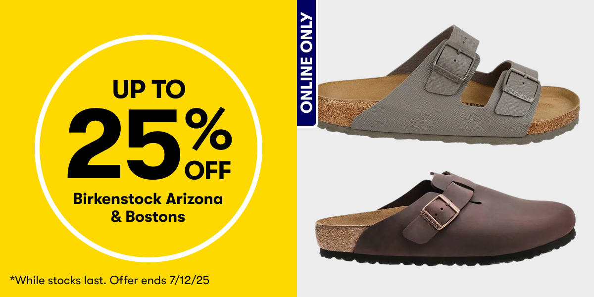 Up to 25% Off Birkenstock Arizona & Bostons