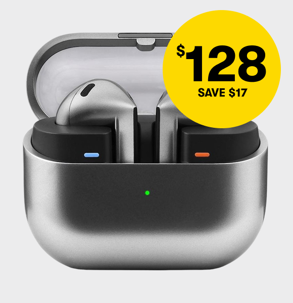$128 SAVE $17 Samsung Galaxy Buds3 Silver