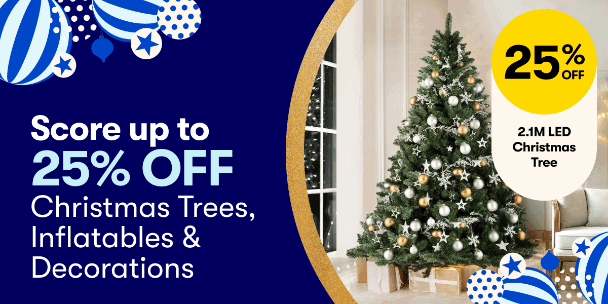 Up to 25% off Christmas trees, inflatables and decorations
