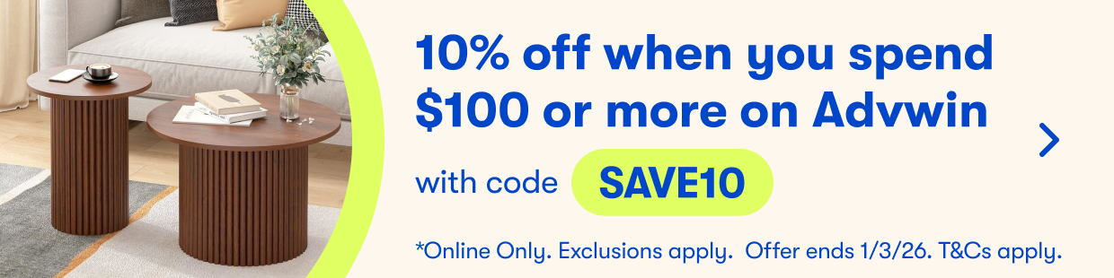 10% off when you spend $100 or more on Advwin with code SAVE10 - Online only. Exclusion apply, Offer ends 01/03/26. T&Cs apply
