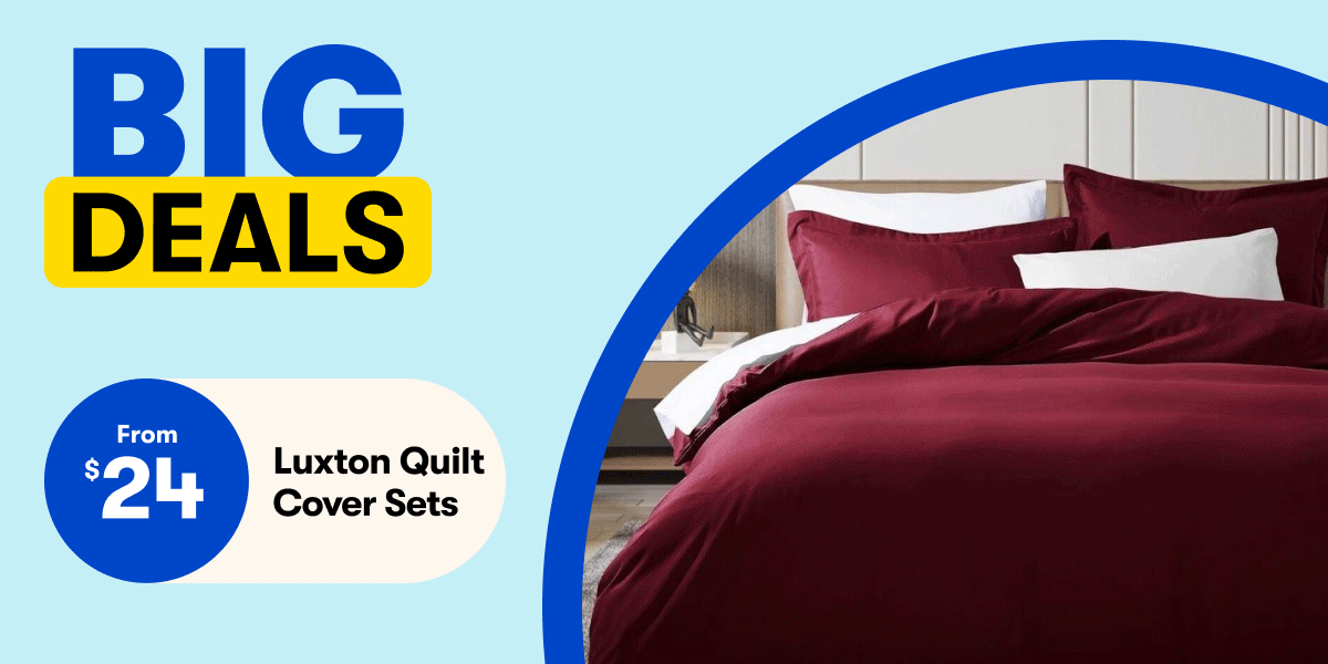 BIG DEALS | FROM $24 Luxton Quilt cover sets