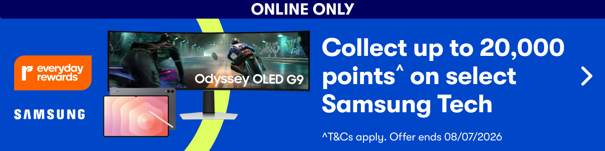 Collect up to 20,000 points^ on select Samsung Tech - T&Cs apply. Offer ends 08/07/2026