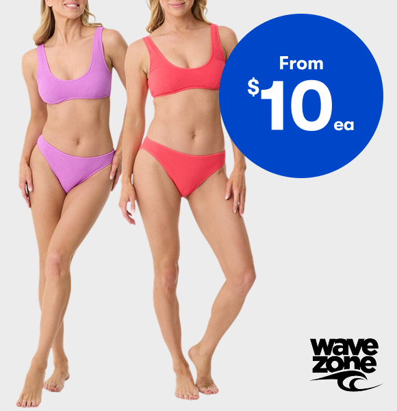 From $10ea Wave Zone Women's Bikini Separates