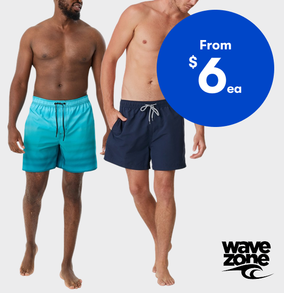 From $6ea Wave Zone Men's Swim Shorts