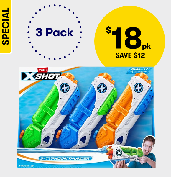 ZURU XSHOT Water Warfare Typhoon Thunder Water Blaster 3 Pack