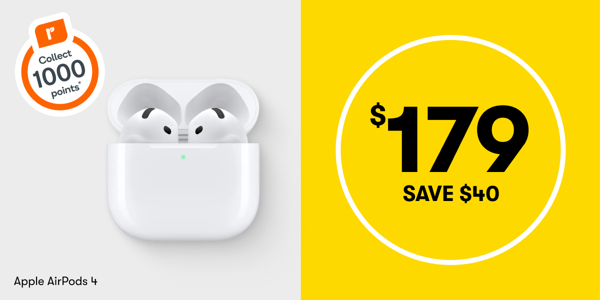 $179 SAVE $40 | Apple Airpods 4 | Collect 1000 EDR Points