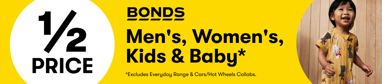 1/2 Price BONDS Men's, Women's, Kids & Baby 