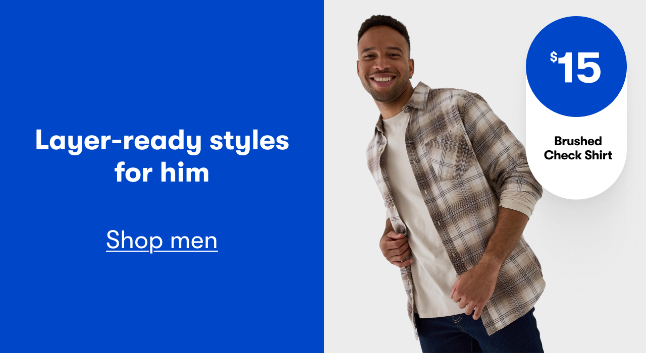 $12 Brushed Check Shirt