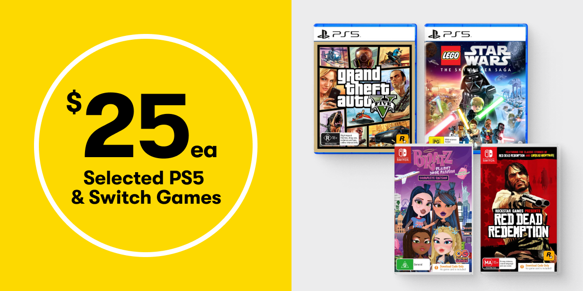$25ea Selected PS5 & Switch Games