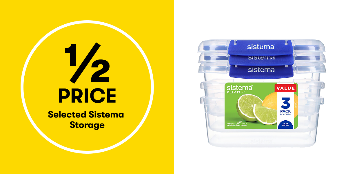 50% off Selected Sistema Klip It Storage