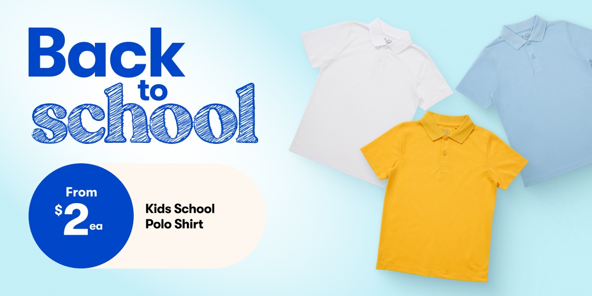 Back to school - From $2ea Kids School Polo Shirt