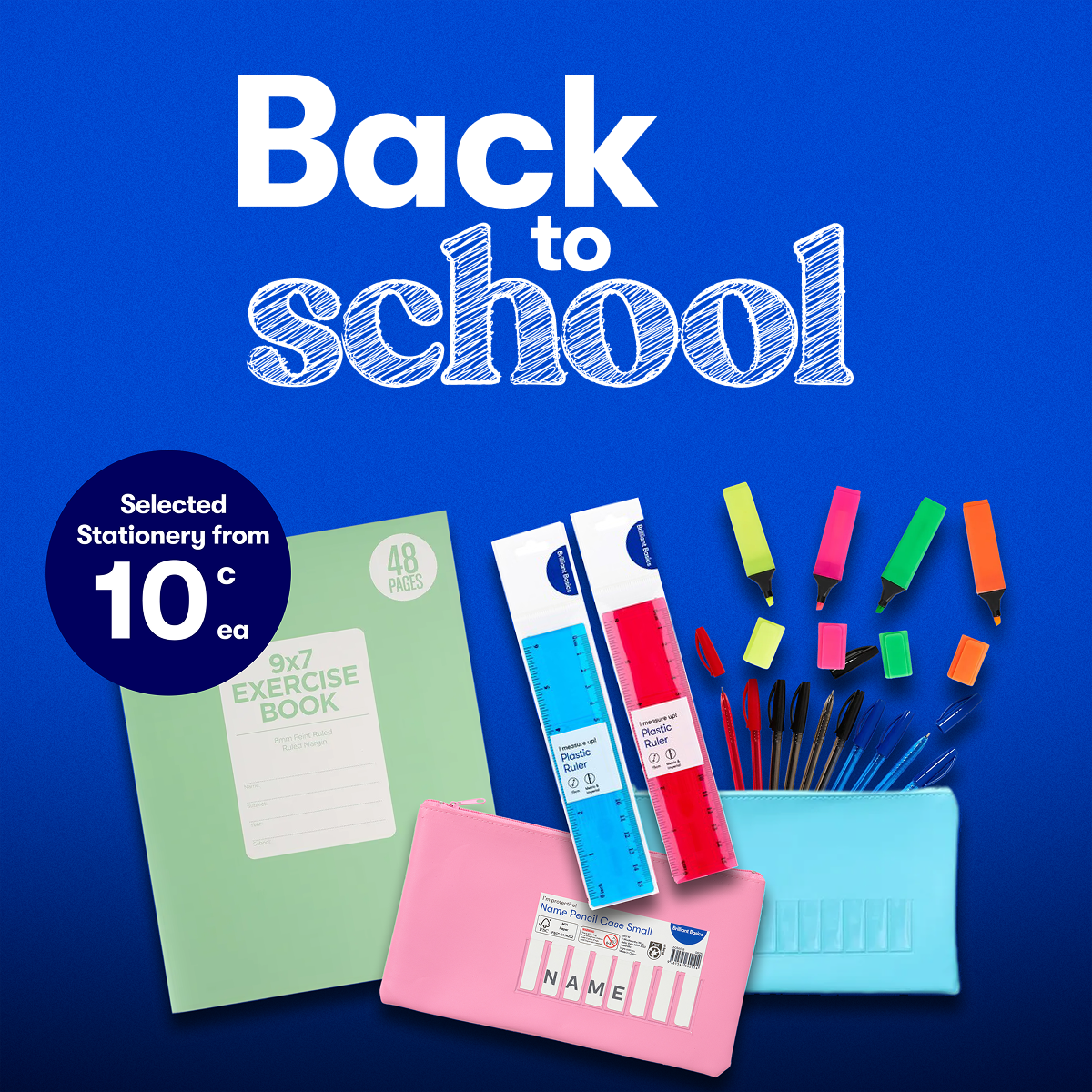 Back to School: $0.10ea Selected Stationery
