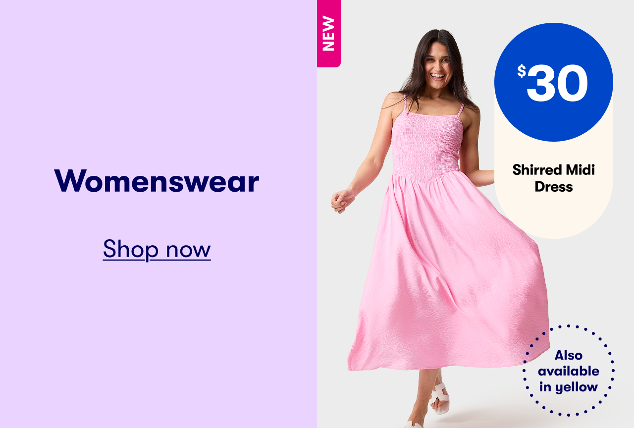 Shirred Midi Dress $30 - Shop Womenswear