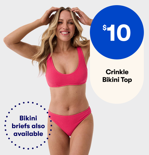Crinkle Bikini Top $10