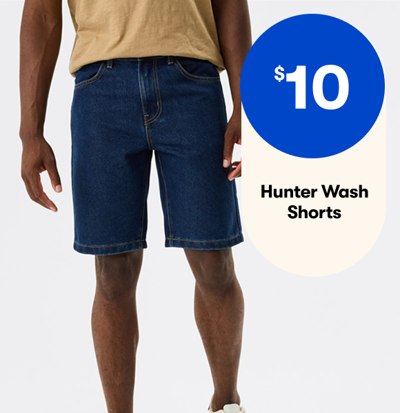 Hunter Wash Shorts $10