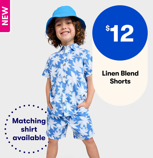 Linen Blend Shorts $12